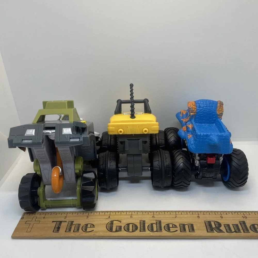 Lot Of 3 Toys Slam And Go Push Truck Toy Car Used